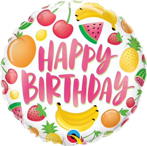 Folienballon HBD - Birthday Fruits