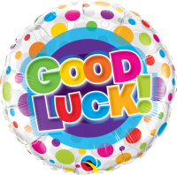 Folienballon Good Luck Colorful Dots
