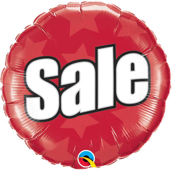 Folienballon Sale rund rot
