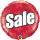 Folienballon Sale rund rot