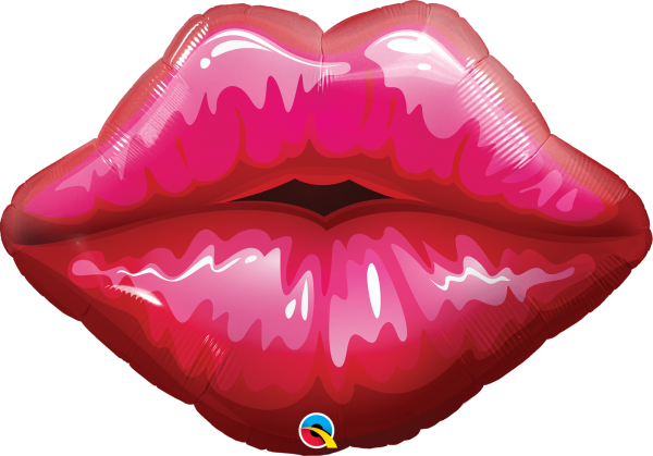 Folienballon Big Red Kissey Lips