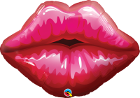 Folienballon Big Red Kissey Lips