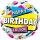 Folienballon HBD - Happy Birthday To You 90s Retro