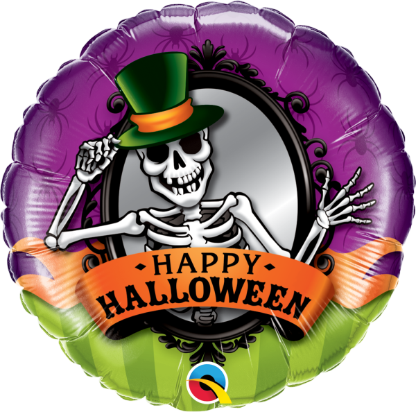 Folienballon Halloween Skeleton Mirror