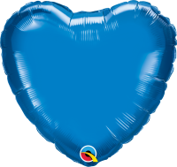 Folienballon Herz blue sapphire