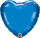 Folienballon Herz blue sapphire