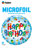 Folienballon Geburtstag Birthday Exploding Blocks