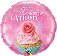 Folienballon To A Wonderful Mum Cupcake*