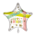 Folienballon Stern Gold Stars and Colors Birthday