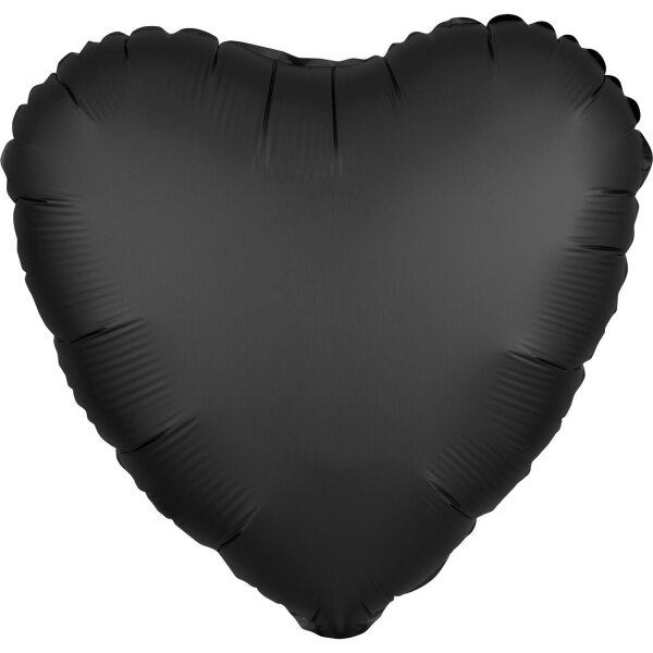 Folienballon SC - Herz Satin Black