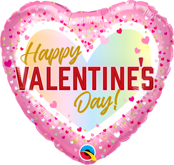 Folienballon HVD Valentines Confetti Ombre