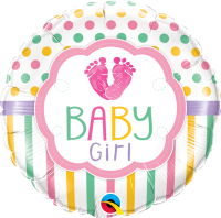 Folienballon BABY - Girl LO(FEET)E