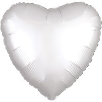 Folienballon SC - Herz weiß satin luxe