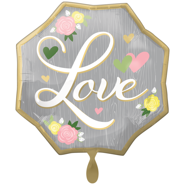 Folienballon Wedding Love Floral groß