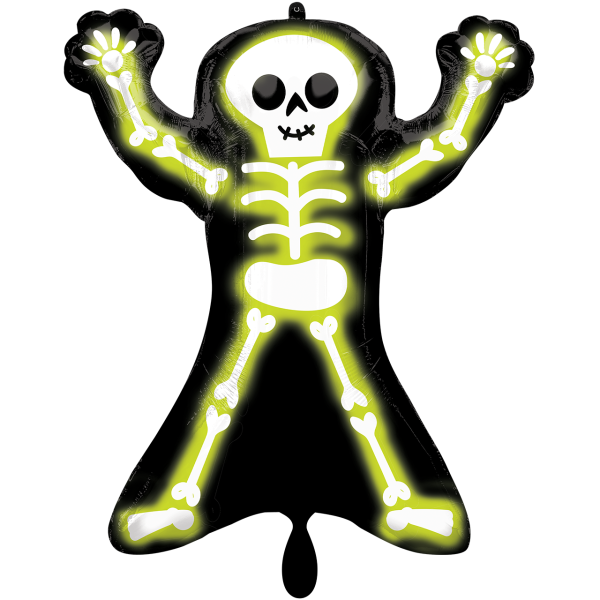 Folienballon Helloween - Neon Skelly groß*