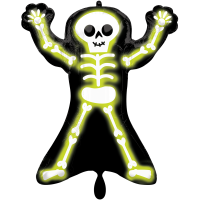 Folienballon Helloween - Neon Skelly groß*