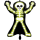 Folienballon Helloween - Neon Skelly groß*