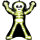 Folienballon Helloween - Neon Skelly groß*