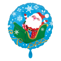 Folienballon XMAS - Happy Santa in Sleigh