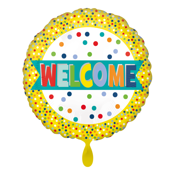 Folienballon Welcome - Lots of Dots