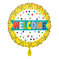 Folienballon Welcome - Lots of Dots