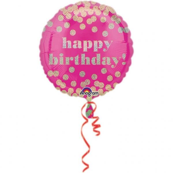 Folienballon - HBD - Dotty