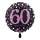 Folienballon HBD - Zahl 60 Sparcling Birthday Celebration pink