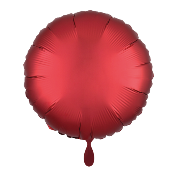 Folienballon SC - Rund Satin Rot