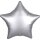 Folienballon SC - Stern Silber satin Luxe