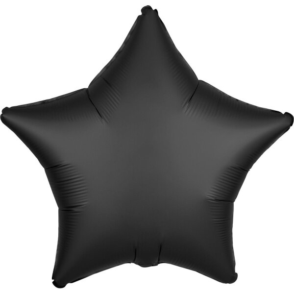 Folienballon SC - Stern Schwarz Satin luxe