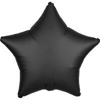 Folienballon SC - Stern Schwarz Satin luxe