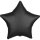 Folienballon SC - Stern Schwarz Satin luxe