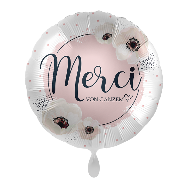 Folienballon Merci von ganzem Herzen