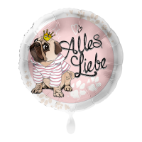 Folienballon Mops Alles Liebe