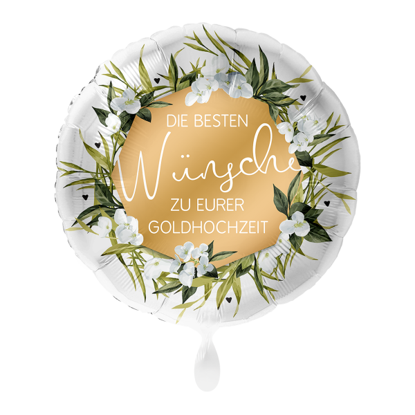 Folienballon Wünsche zur Goldhochzeit