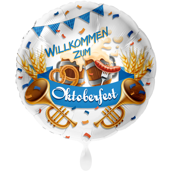 Folienballon Oktoberfest Willkommen zum groß