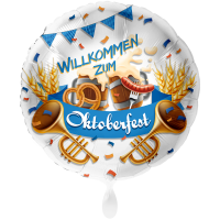 Folienballon Oktoberfest Willkommen zum groß