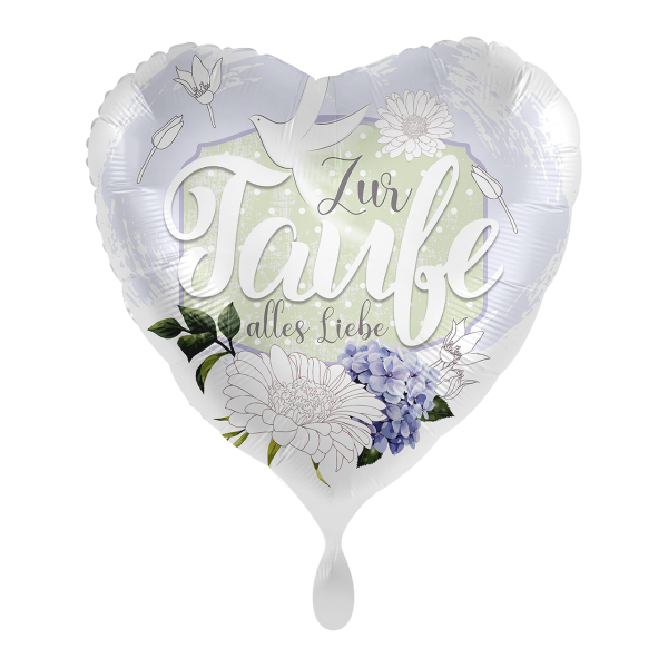 Folienballon Taufe - Blüten