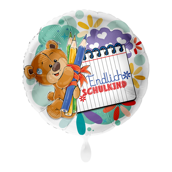 Folienballon Einschulung - Bär Endlich Schulkind