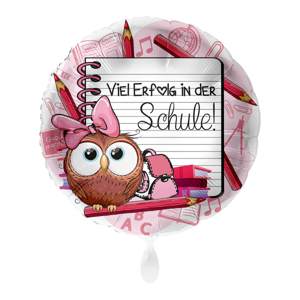 Folienballon Einschulung - Viel Erfolg in der Schule Mädchen