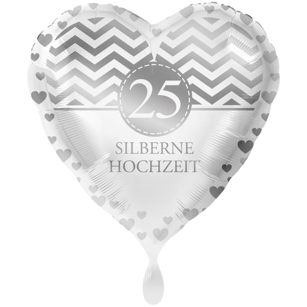 Folienballon Silberne Hochzeit groß