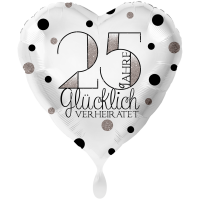 Folienballon 25 Jahre Glücklich groß