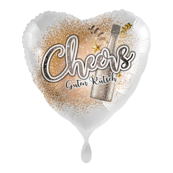 Folienballon HNY - Cheers Guten Rutsch