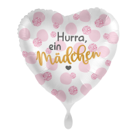 Folienballon Hurra, ein Mädchen