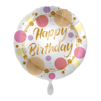 Folienballon HBD - Shiny Dots Birthday