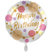 Folienballon HBD - Shiny Dots Birthday groß