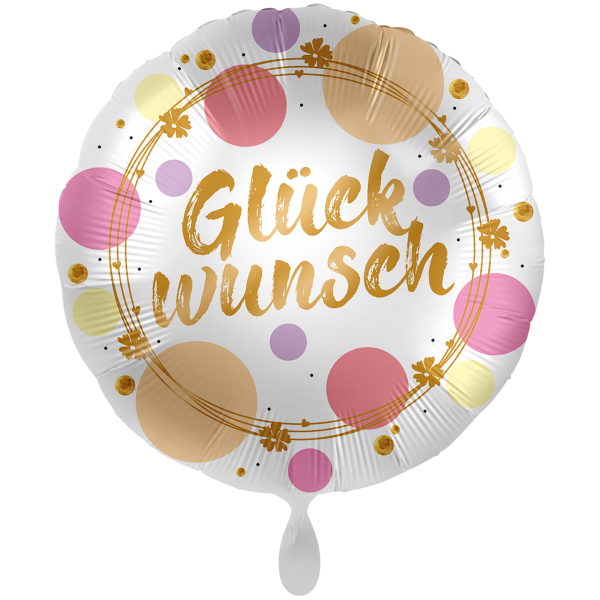 Folienballon Shiny Dots Glückwunsch groß