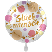 Folienballon Shiny Dots Glückwunsch groß