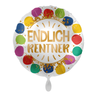 Folienballon Ruhestand Endlich Rentner