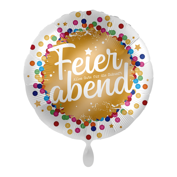 Folienballon Ruhestand Feierabend Konfetti